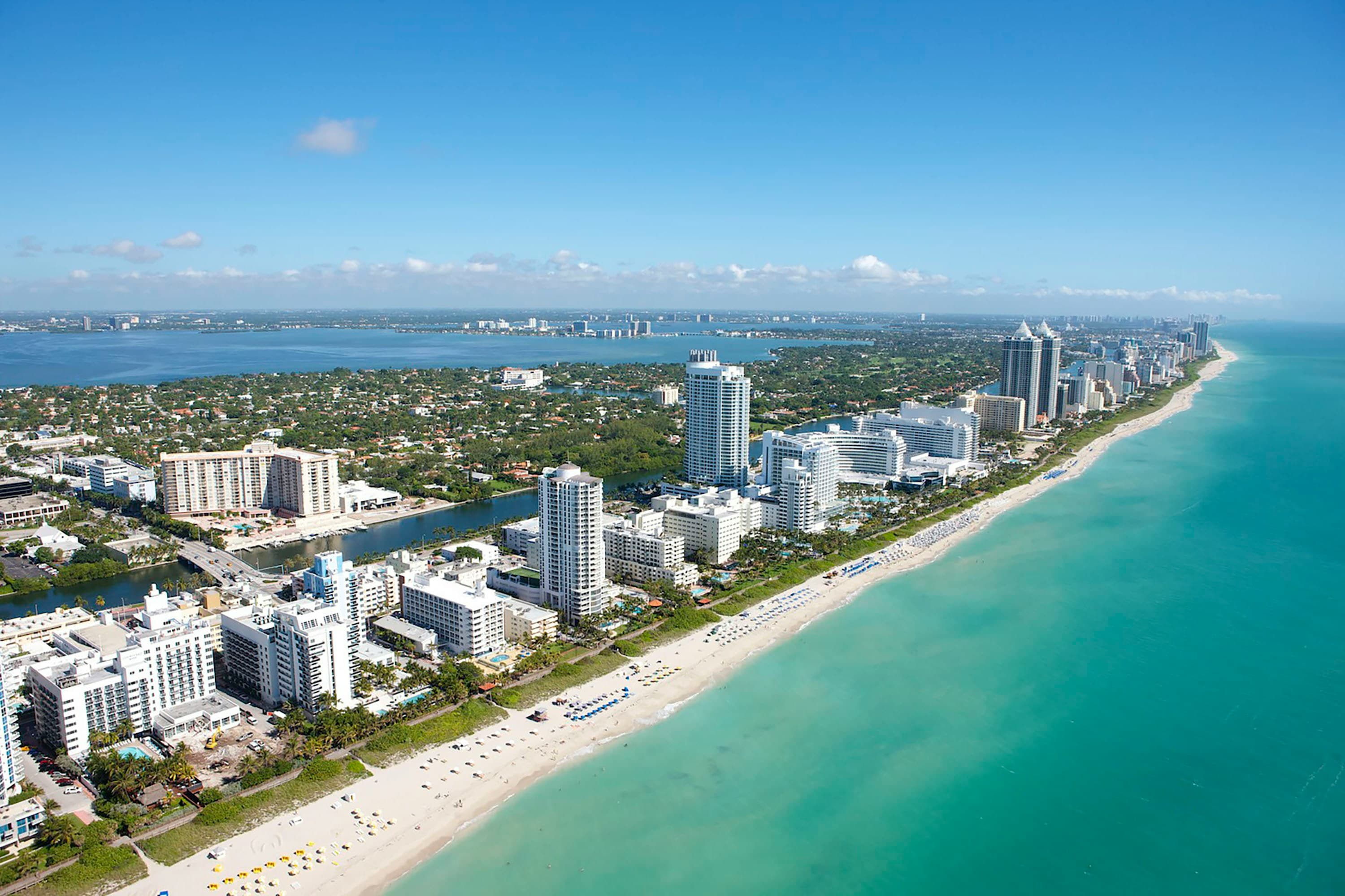 Florida coastline aerial view